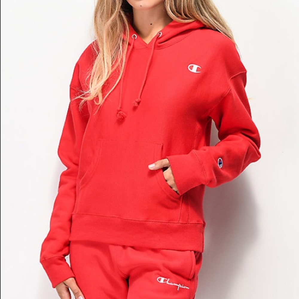 red champion sweatshirt
